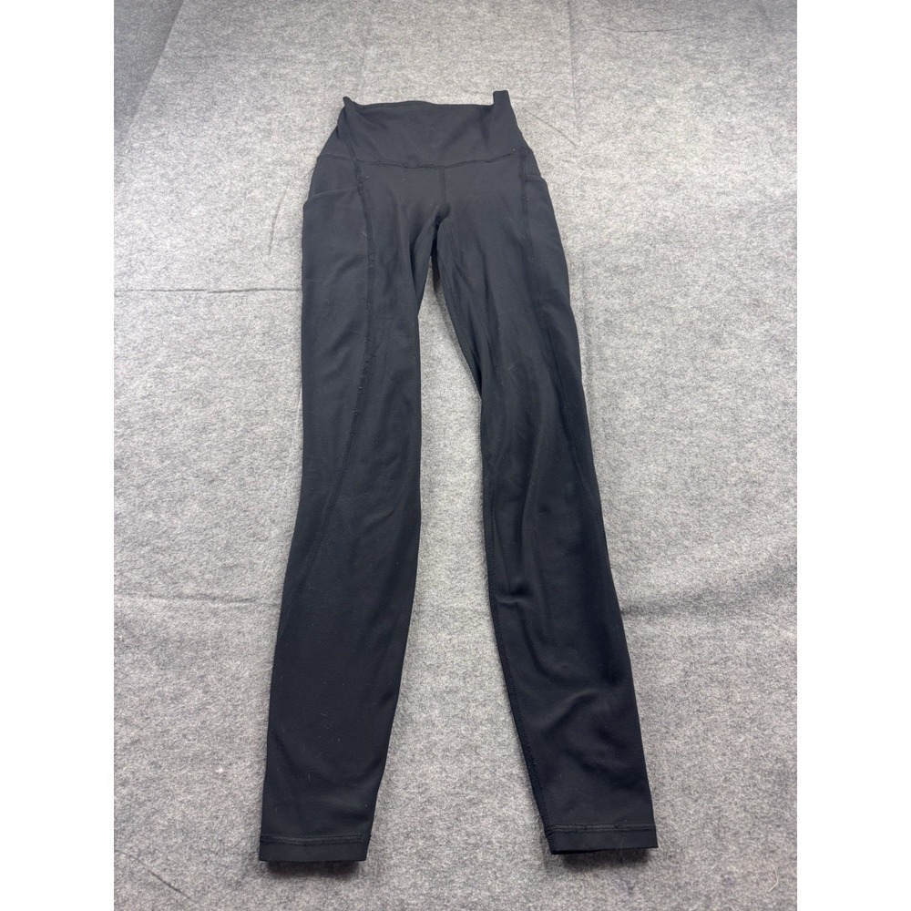 Lululemon Pants Womens 0 Black High Rise‎ Ankle Leggings Yoga Athletic Workout
